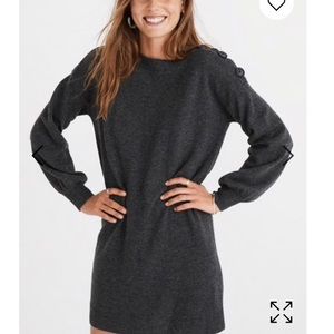 Madewell Button-Shoulder sweater dress